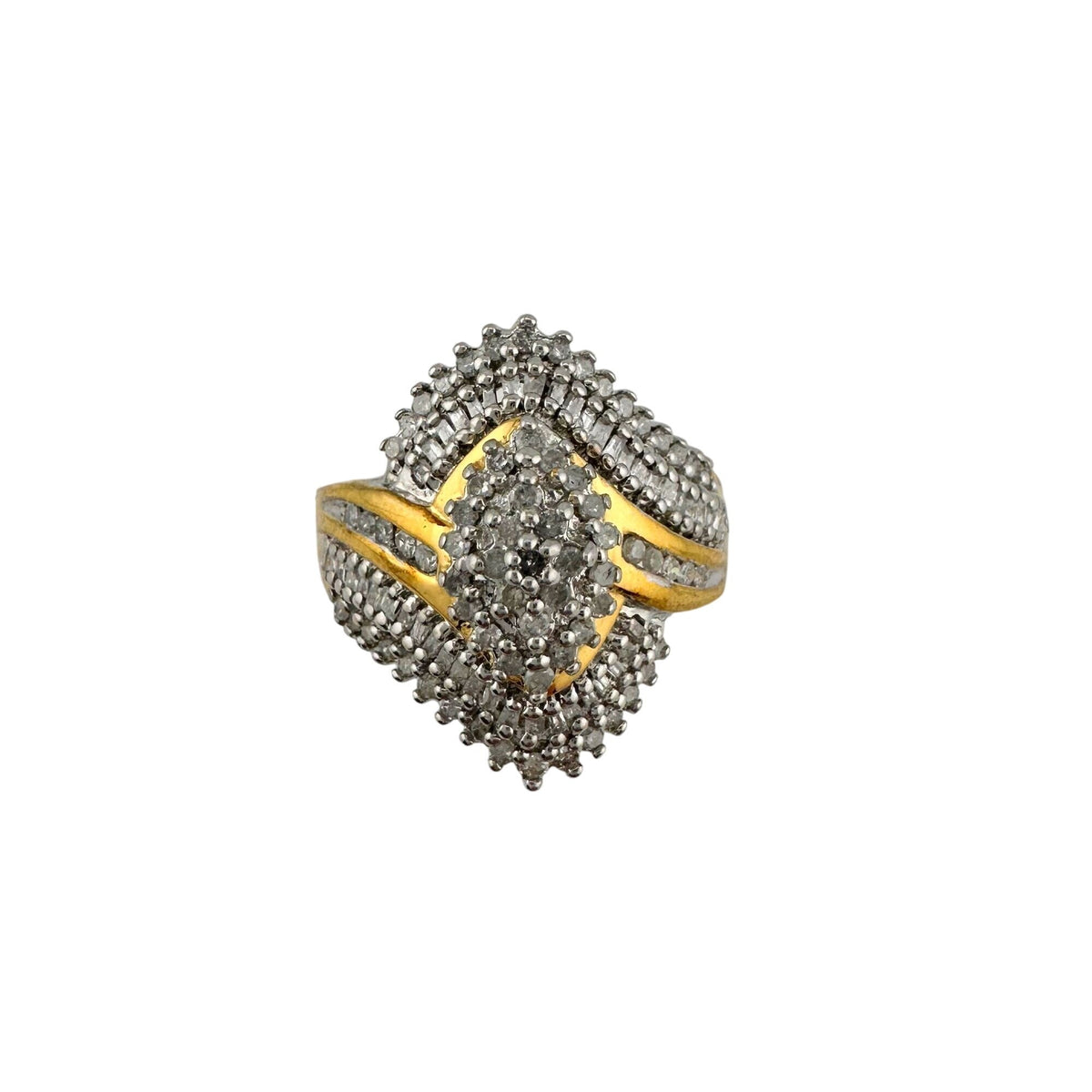 1/2 Carat Marquise Lab Created Diamond Ring with Gold Plating Size 7.25-7.5 A+ Stuff  A+ Stuff
