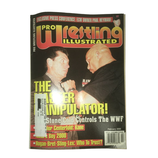 Vintage Pro Wrestling Illustrated February 2000 Steve Austin vs Vince McMahon