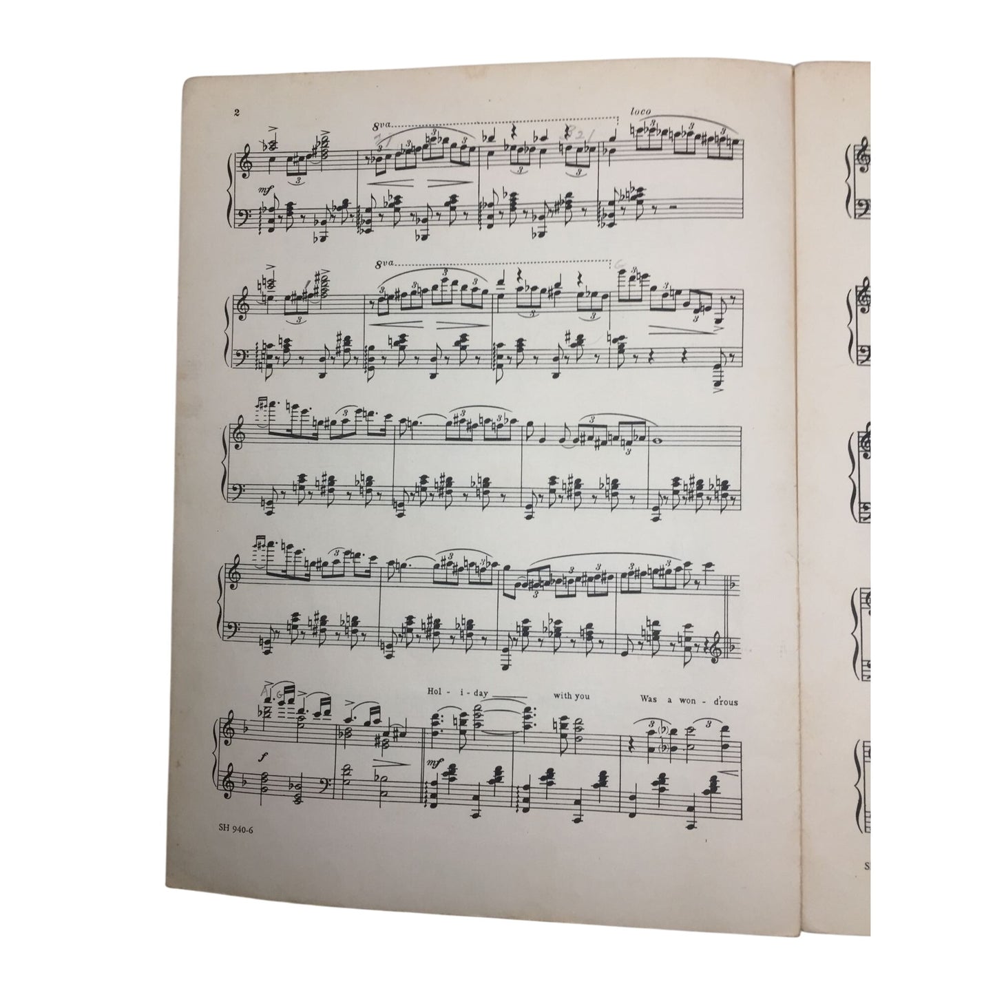 ''HOLIDAY'' Sheet Music by Mort Dixon and Ethel Ponce