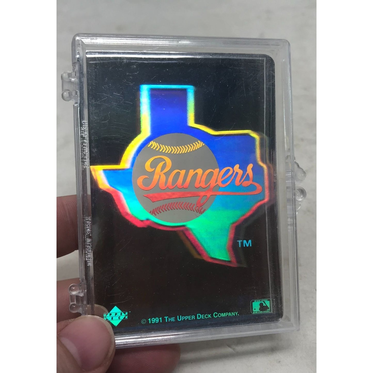 1991 Upper Deck Team Logo Hologram Sticker/card Texas Rangers