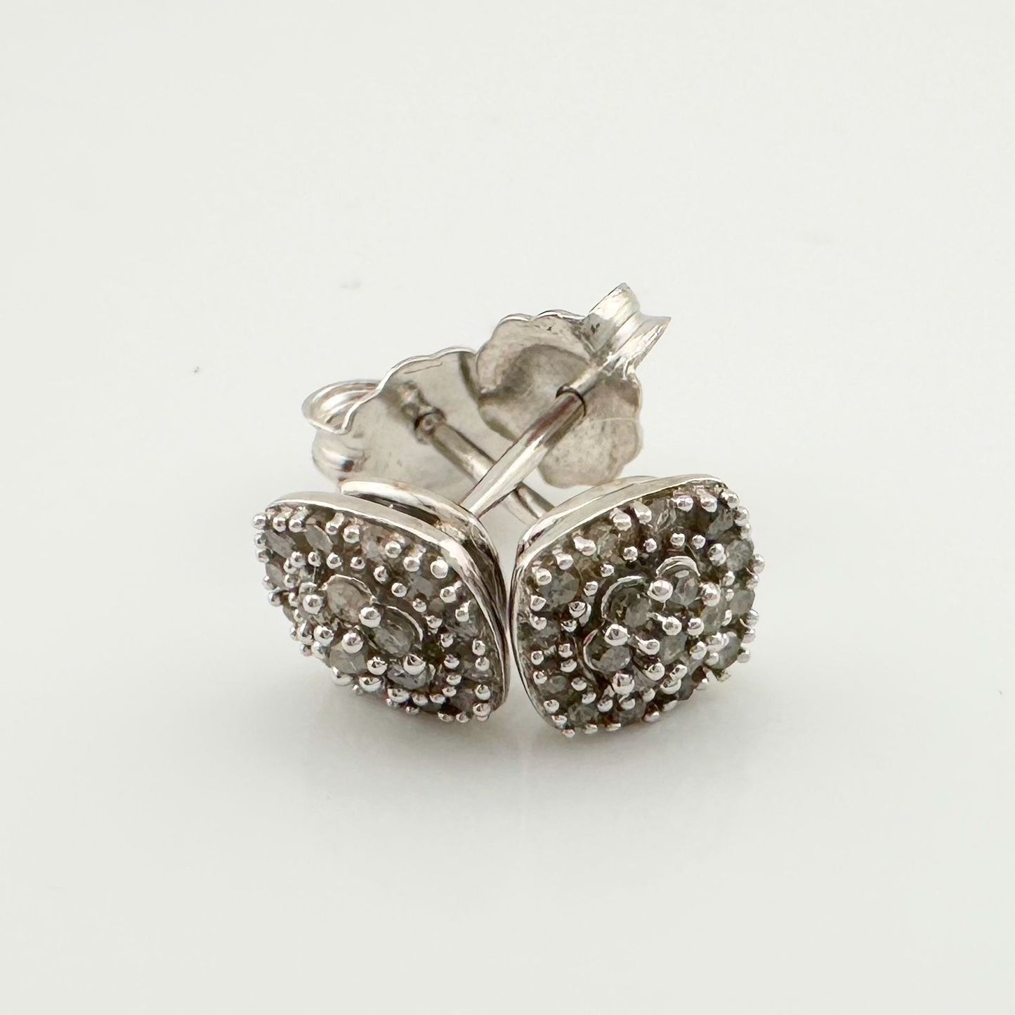 Beautiful Natural 1/4 ct Cushion Cut Diamond Stud Earrings