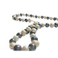 14kt Gold Hand Knotted 7mm Peacock Black (Bluish) & White Pearl Necklace 17" - Unbranded - A+ Stuff