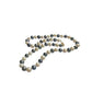 14kt Gold Hand Knotted 7mm Peacock Black (Bluish) & White Pearl Necklace 17" - Unbranded - A+ Stuff