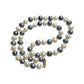 14kt Gold Hand Knotted 7mm Peacock Black (Bluish) & White Pearl Necklace 17" - Unbranded - A+ Stuff
