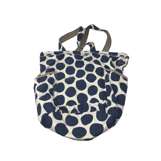 Womens Thirty-One Polka Dotted Blue/White Bag with Pockets on the sides