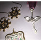 Womens Vintage Jewelry/Pin Set- Ship Wheel Earrings, Various Pins and Pendants