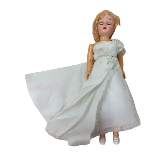 Vintage Collectible Doll Bride Wearing Wedding Dress- Blonde Hair/Light Eyes