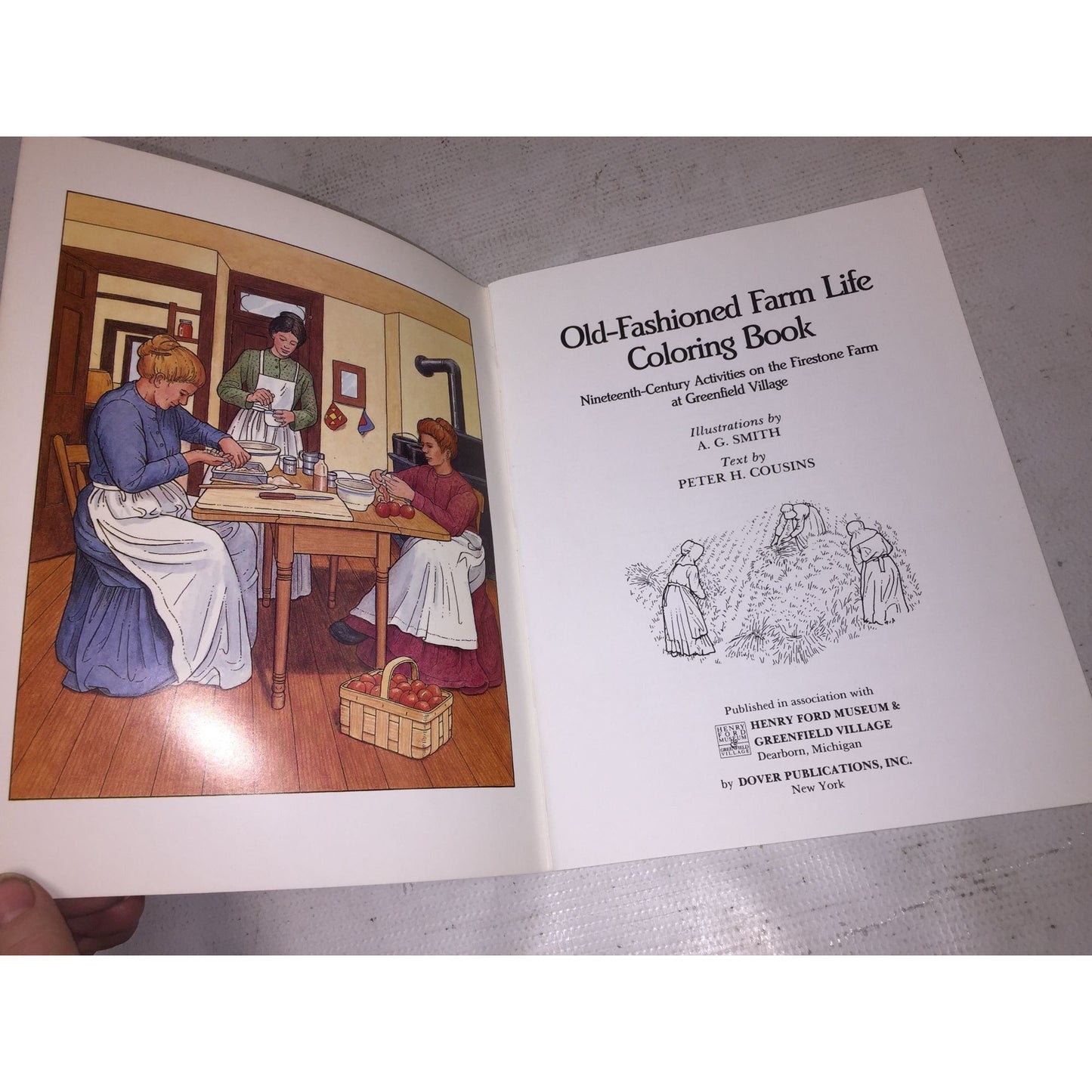 1990 Old-Fashioned Farm Life Coloring Book by Dover Coloring Book