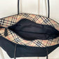 Burberry Blue Label Black and Nova Check Nylon Tote Bag / Shoulder Bag