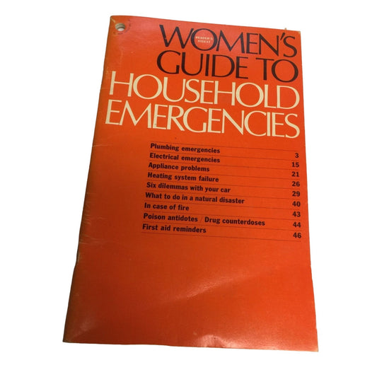 Readers Digest Women's Guide To Household Emergencies Paperback Book