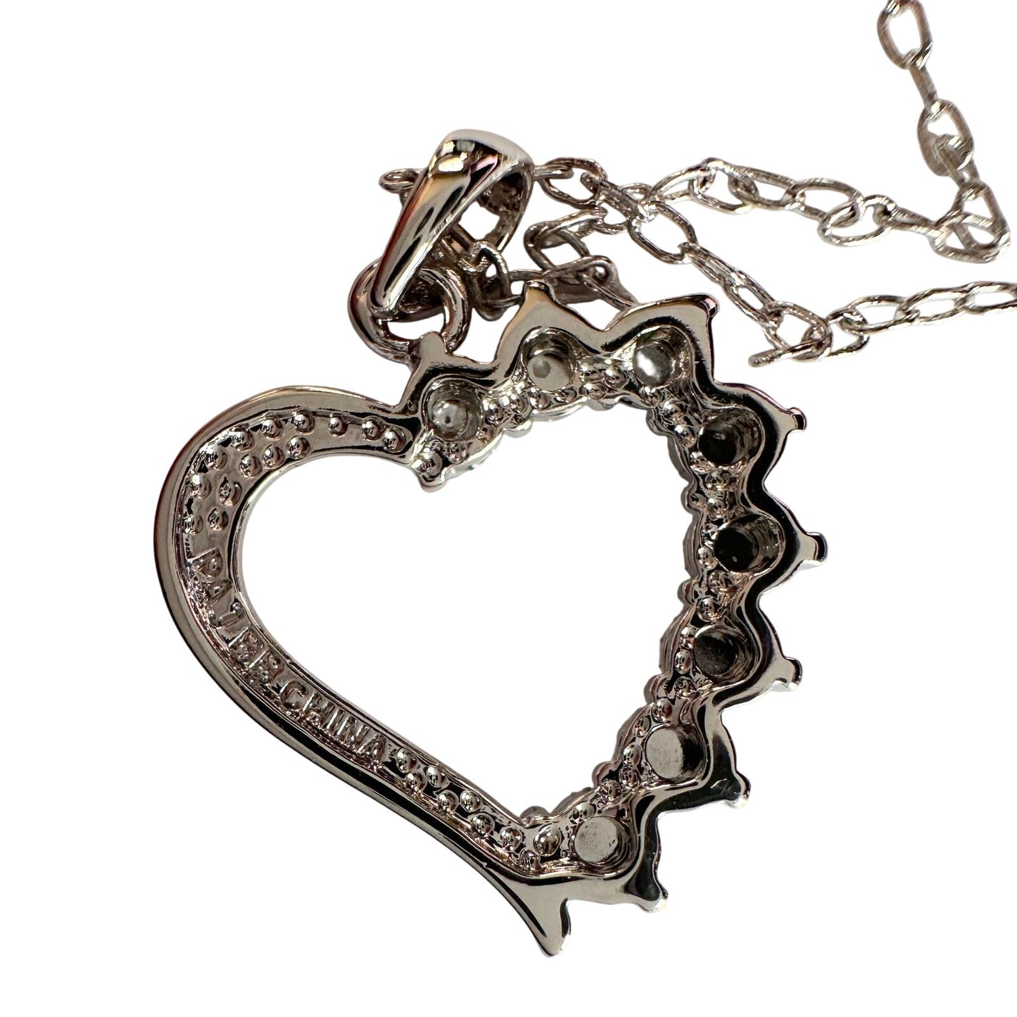 Beautiful Heart Necklace - Illusion Set Diamond Accent