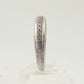 Sterling Silver Wedding Band with Diamonds and Nice Classic Detailing Size 8.25