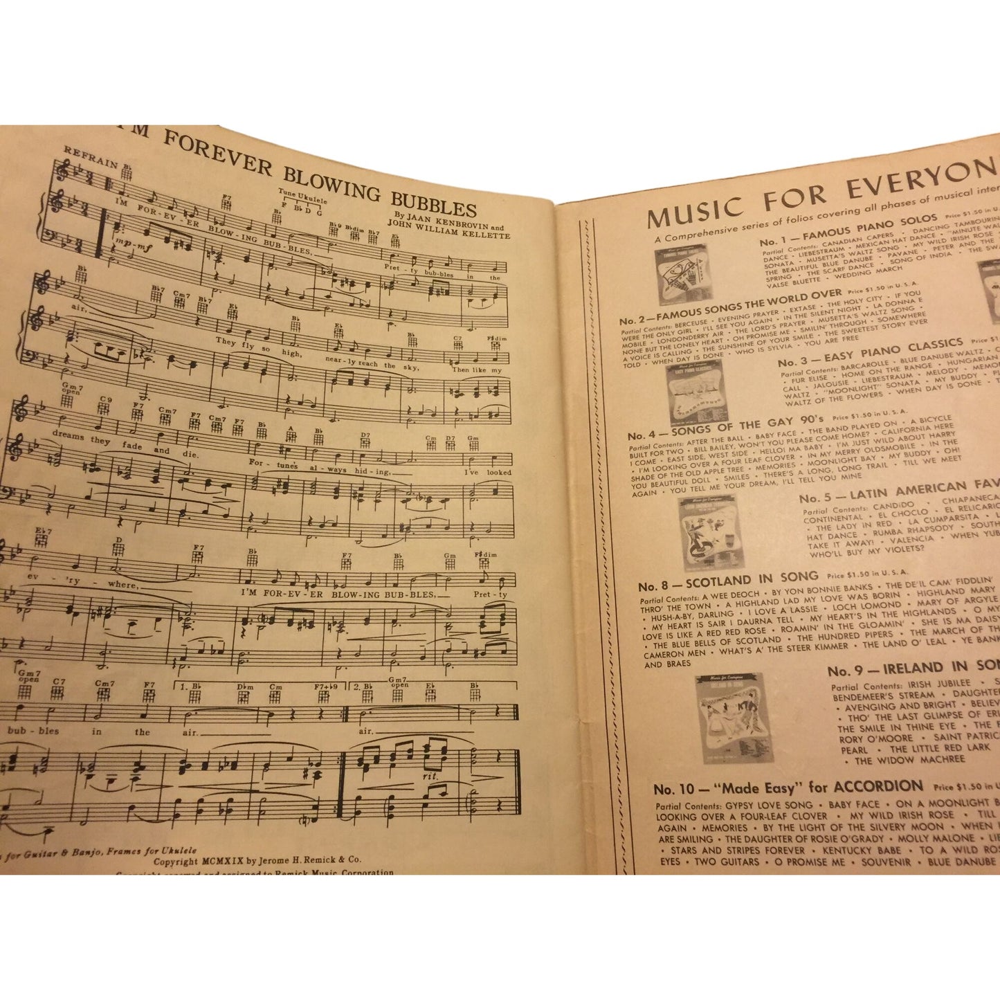 Vintage Album of Popular Songs NEW AND OLD Songbook Sheet Music