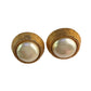 CHANEL Gold Plate and Faux Pearl Clip On Earrings