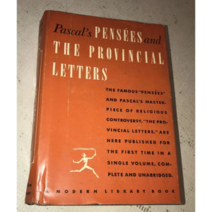 Pascal's Pensées and The Provincial Letters Vintage Book by Blaise Pascal
