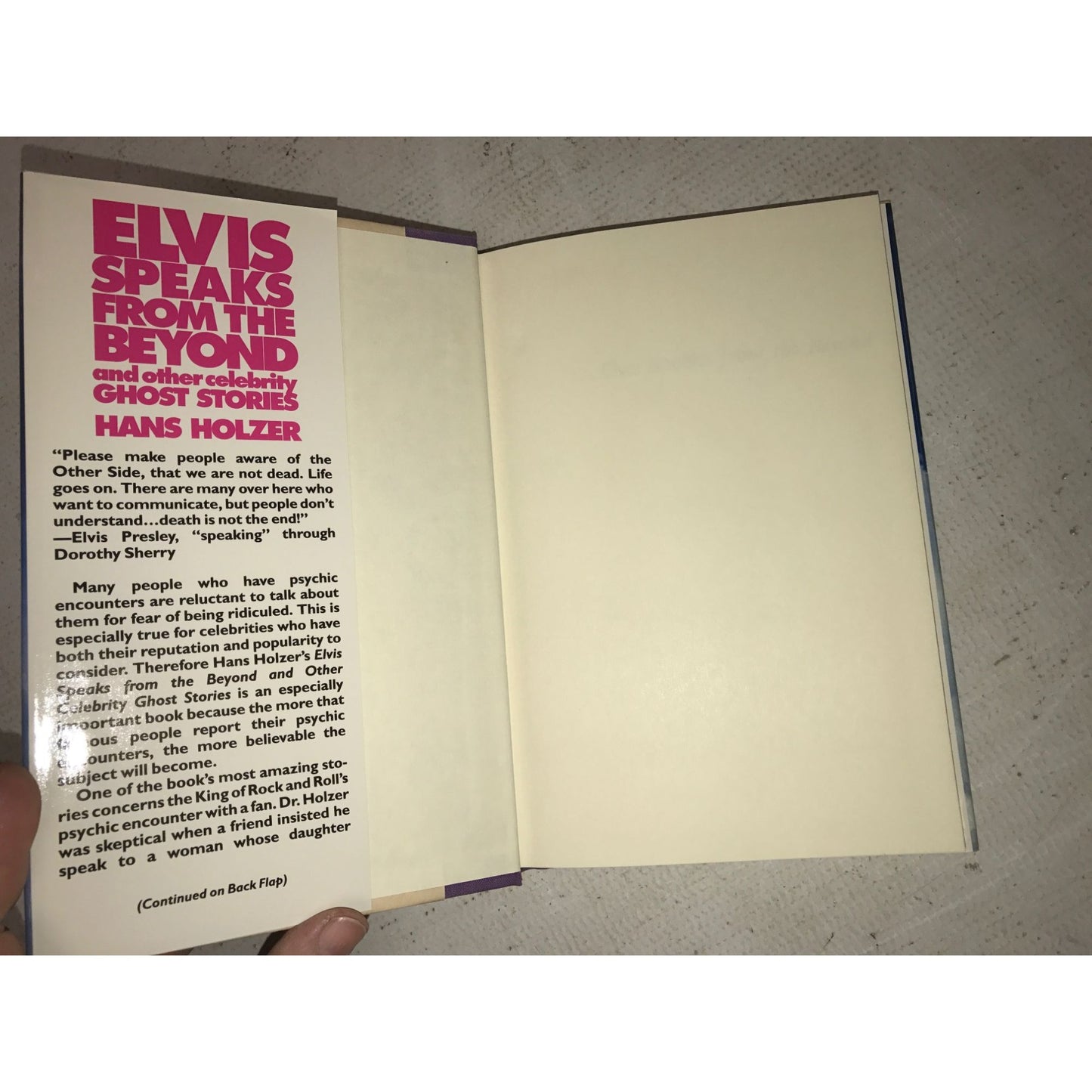 Elvis Speak From the Beyond and Other Celebrity Ghost Stories by Hanz Holzer