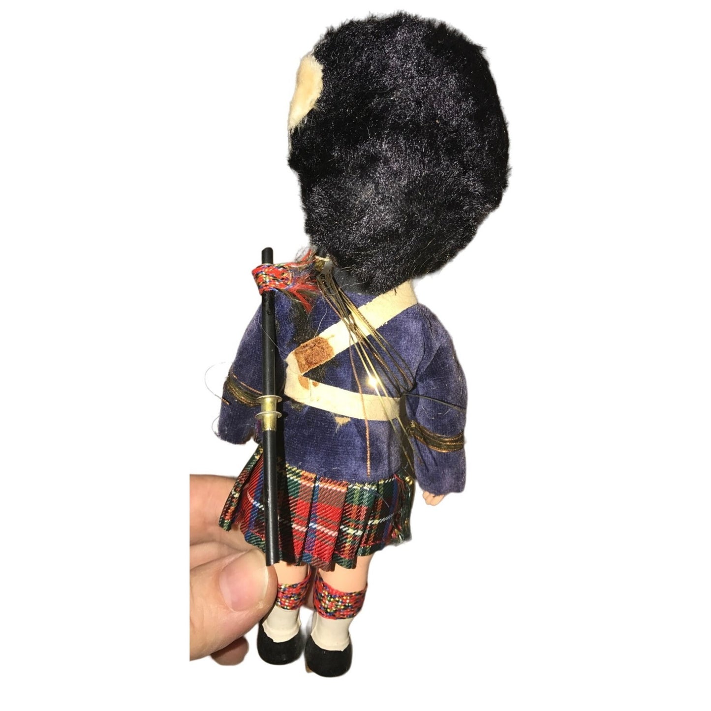 Vintage British/Scottish Souvenir Soldier Sleepy Eyes Doll wearing Traditional Dress Kilt