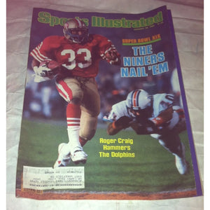 Sports Illustrated Vintage Magazine The Niners Nail 'Em- Roger Craig Hammers The Dolphins