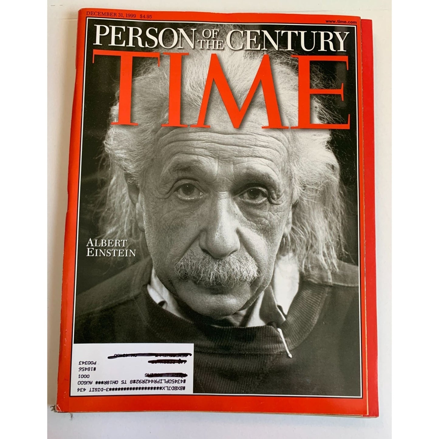 Vintage Time Magazine Dec. 31, 1999 Person of the Century Albert Einstein