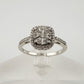 Eye-catching  1/4 Carat Natural Diamond Ring Illusion Set in Sterling Silver - Size 7 -  Beautiful!