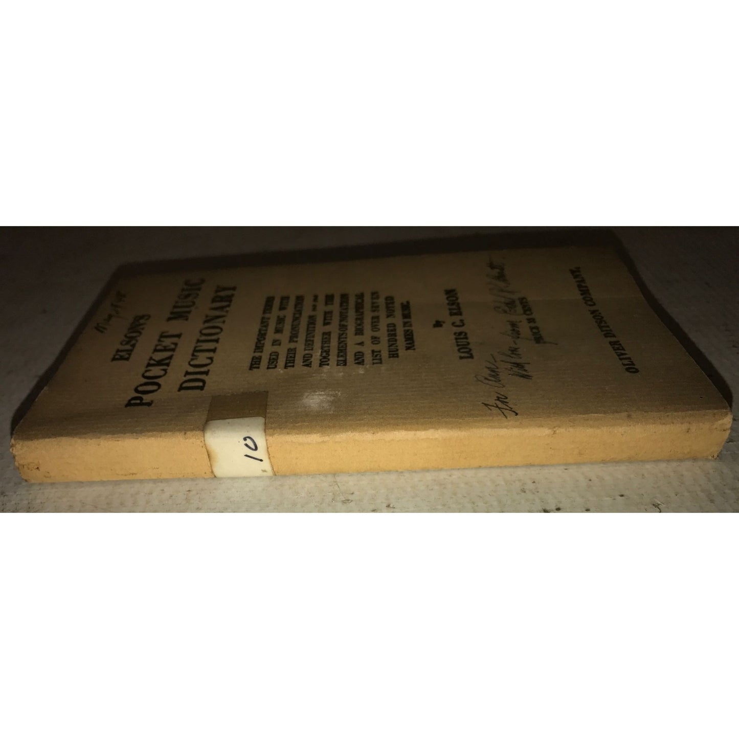 Elson's Pocket Music Dictionary Vintage Paperback Book by Louis C. Nelson