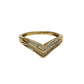 Beautiful 2 Row Chevron Style 1/4 Carat Diamond Baguette Ring - Size 7 - 925 Sterling Silver