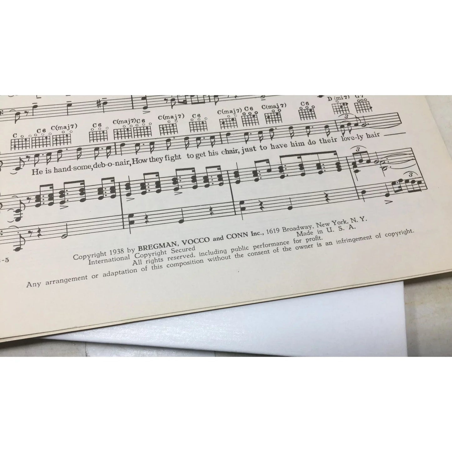 1938 Vintage Sheet Music for the song "FIGARO" - unbranded - SHEET MUSIC - A+ Stuff