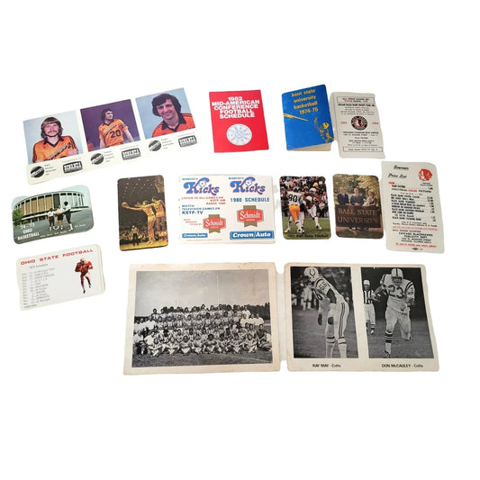 1970s - 1980s Vintage Sports memorabilia - College Photos, schedules, Misc. Sports Collectibles - Great Find! - vintage sports collectibles - Sports Collectibles - A+ Stuff
