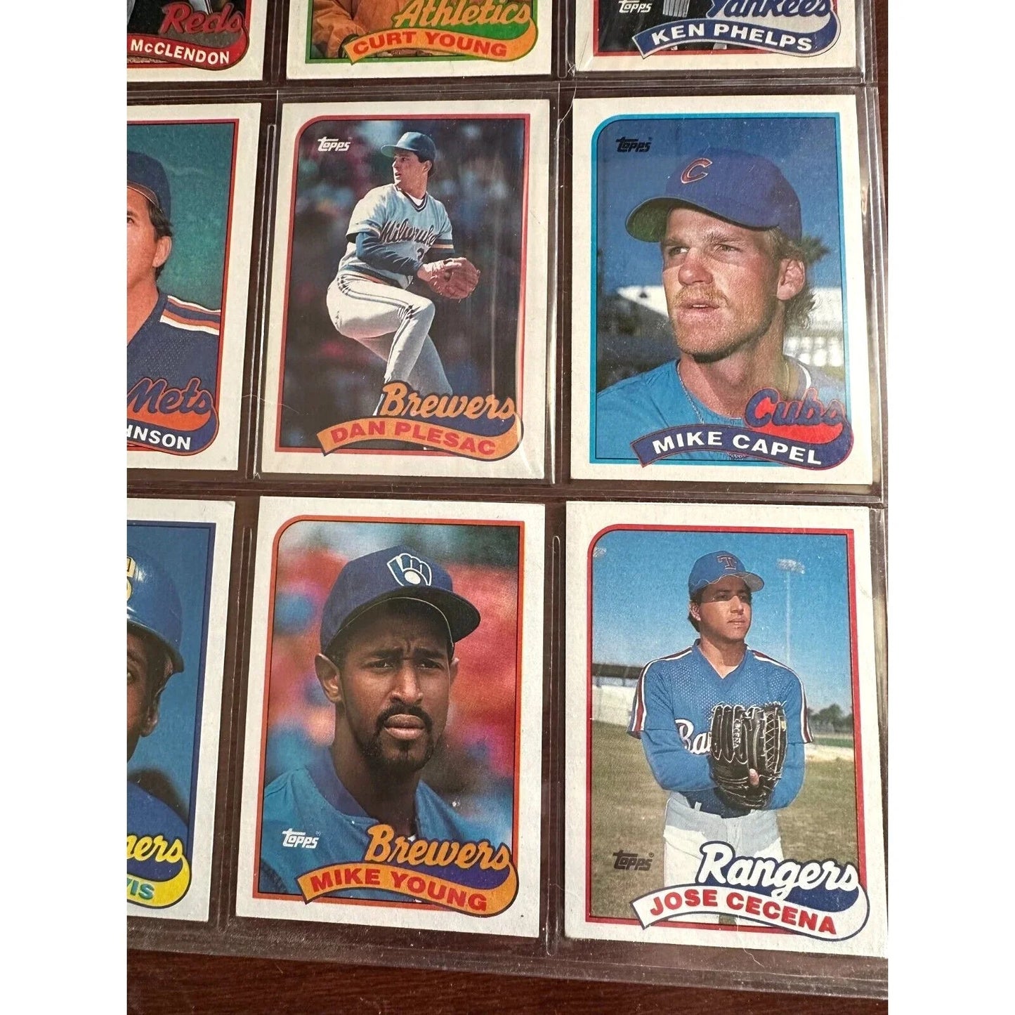 1980s & 1990 Misc MLB Baseball Cards 3 Binder Pages Lot - A+ Stuff - Collectible Trading Cards - A+ Stuff