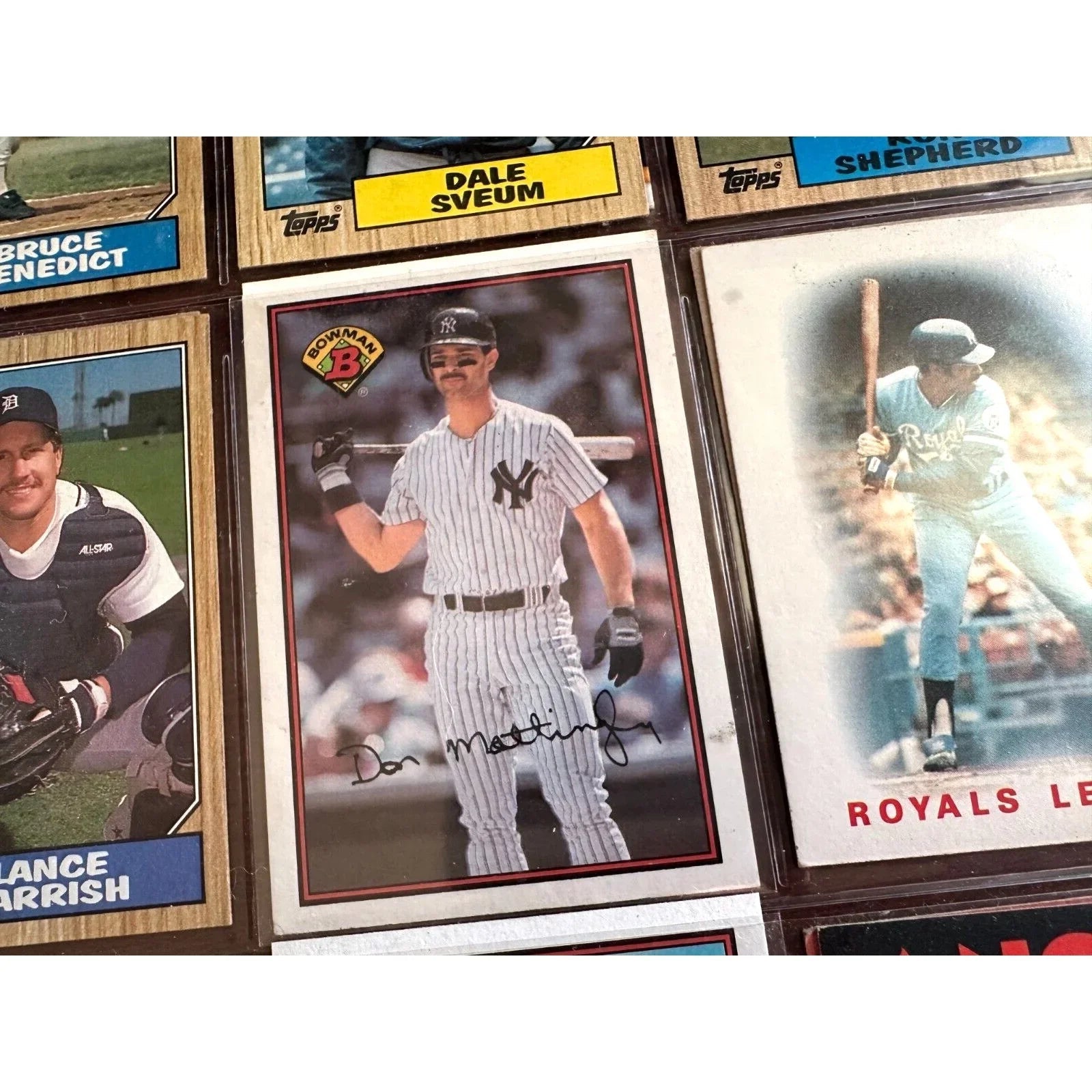 1980s & 1990 Misc MLB Baseball Cards 3 Binder Pages Lot - A+ Stuff - Collectible Trading Cards - A+ Stuff
