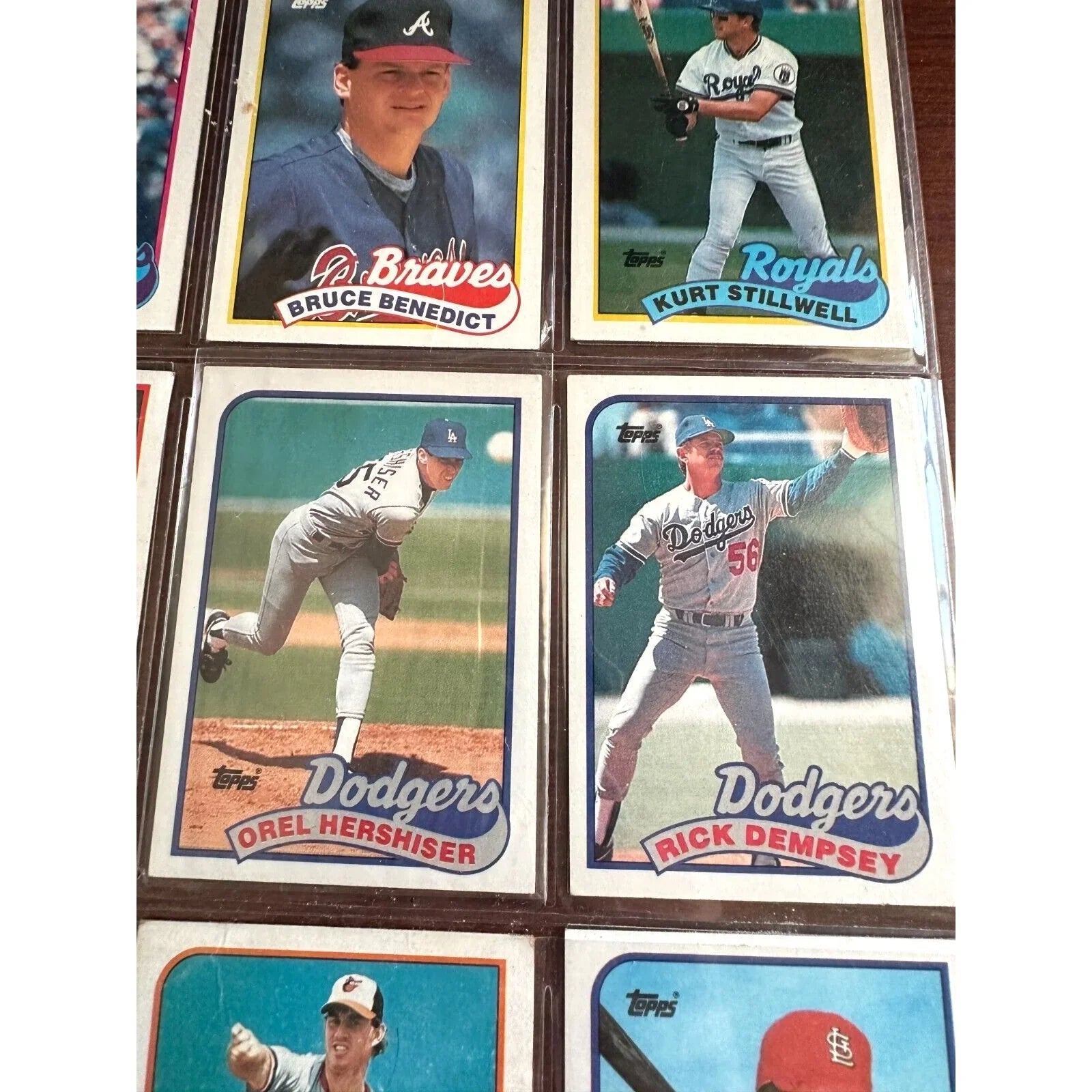 1980s & 1990 Misc MLB Baseball Cards 3 Binder Pages Lot - A+ Stuff - Collectible Trading Cards - A+ Stuff