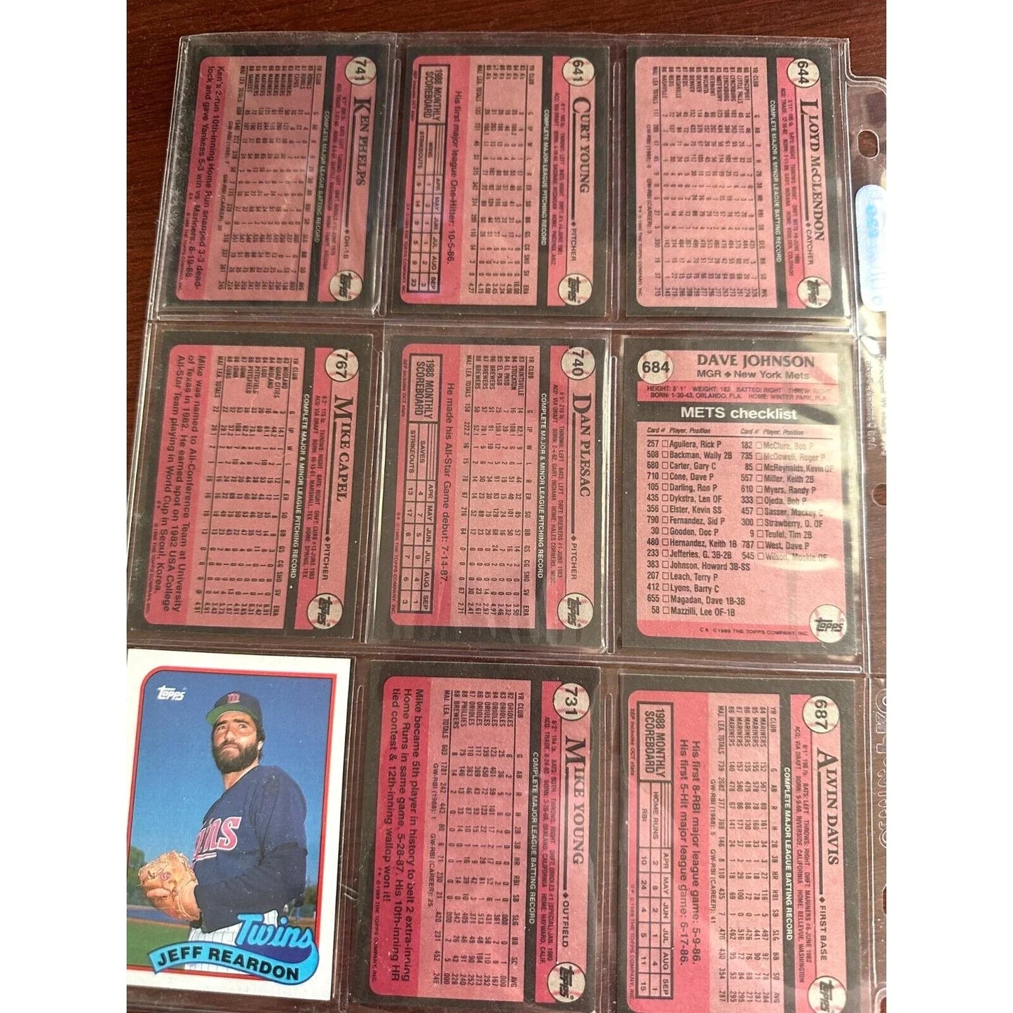 1980s & 1990 Misc MLB Baseball Cards 3 Binder Pages Lot - A+ Stuff - Collectible Trading Cards - A+ Stuff
