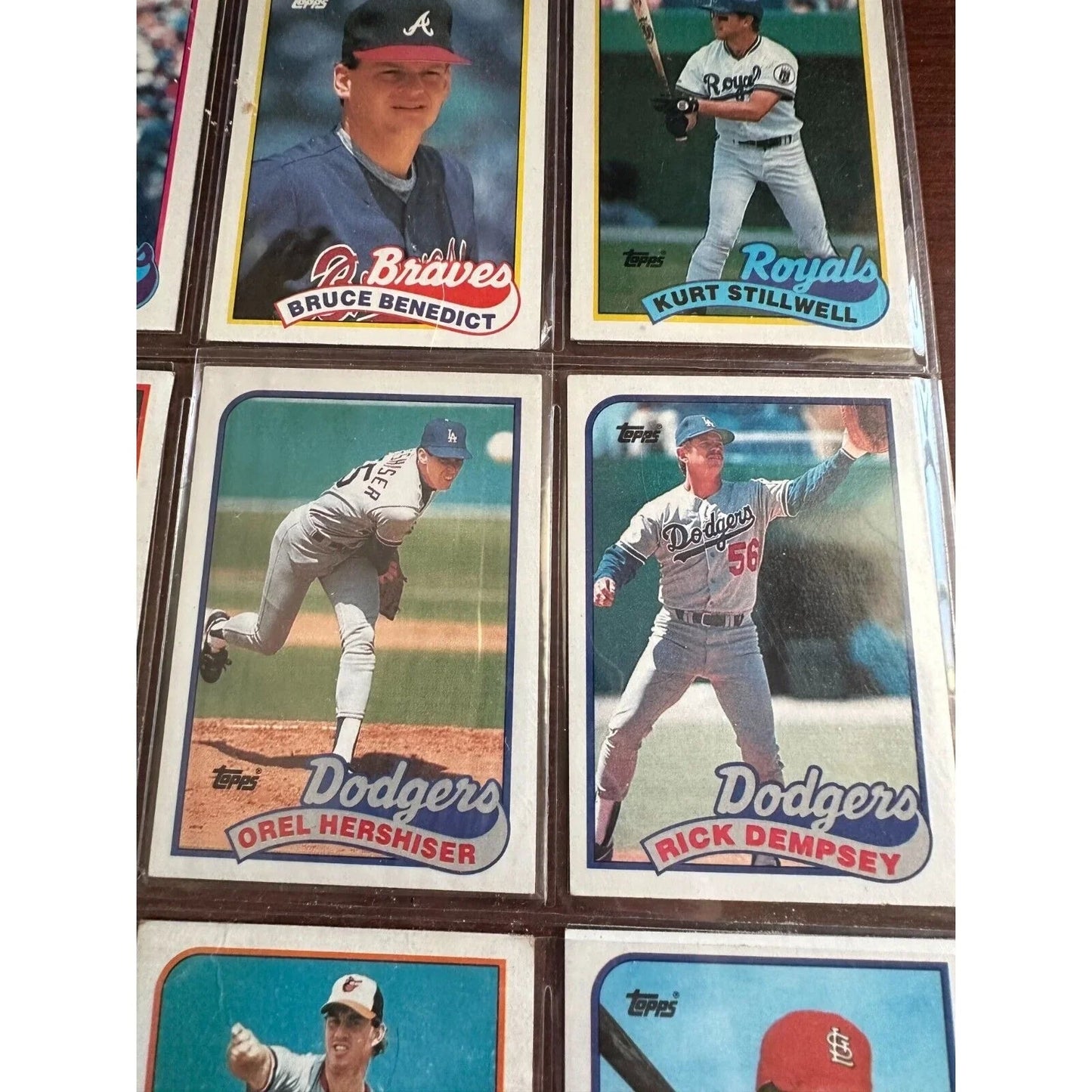 1980s & 1990 Misc MLB Baseball Cards 3 Binder Pages Lot - A+ Stuff - Collectible Trading Cards - A+ Stuff