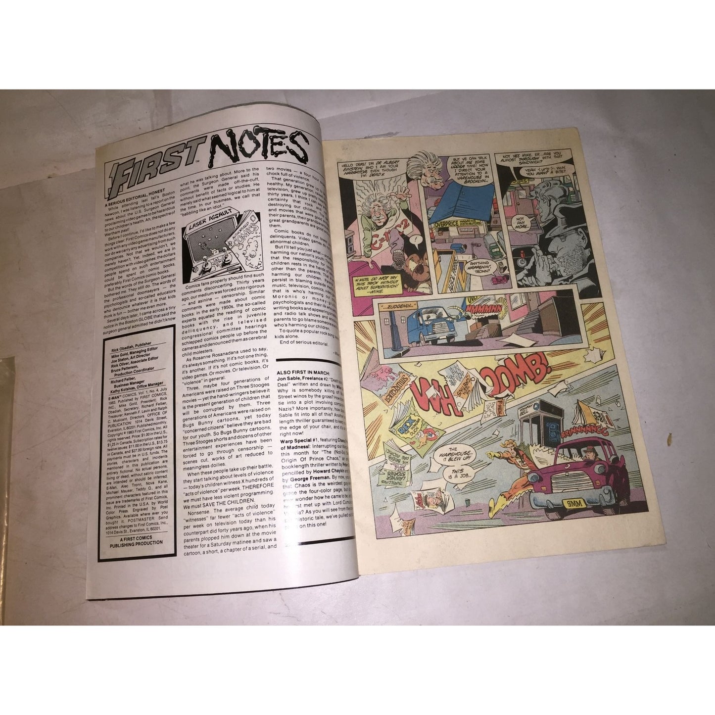 E-Man First Comics 1983 Vintage Comic Book