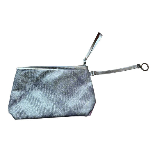 Burberry Beauty VIP Gray and White Check Cosmetic Pouch with Package