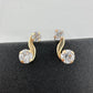 10kt Solid Gold Brilliant CZ Journey Earrings