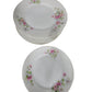 12 Bavaria White Plates with Peony Flowers printed around the border