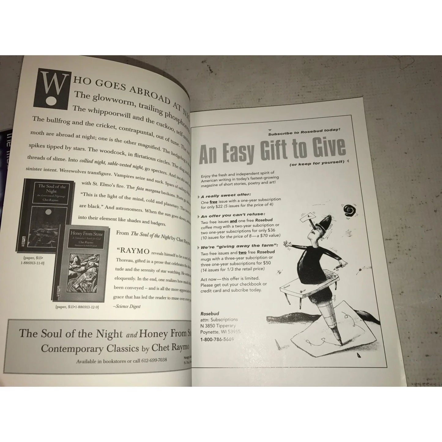 Rosebud - Literary Magazine Winter 1997 - Writers  - Allen Ginsberg - A+ Stuff