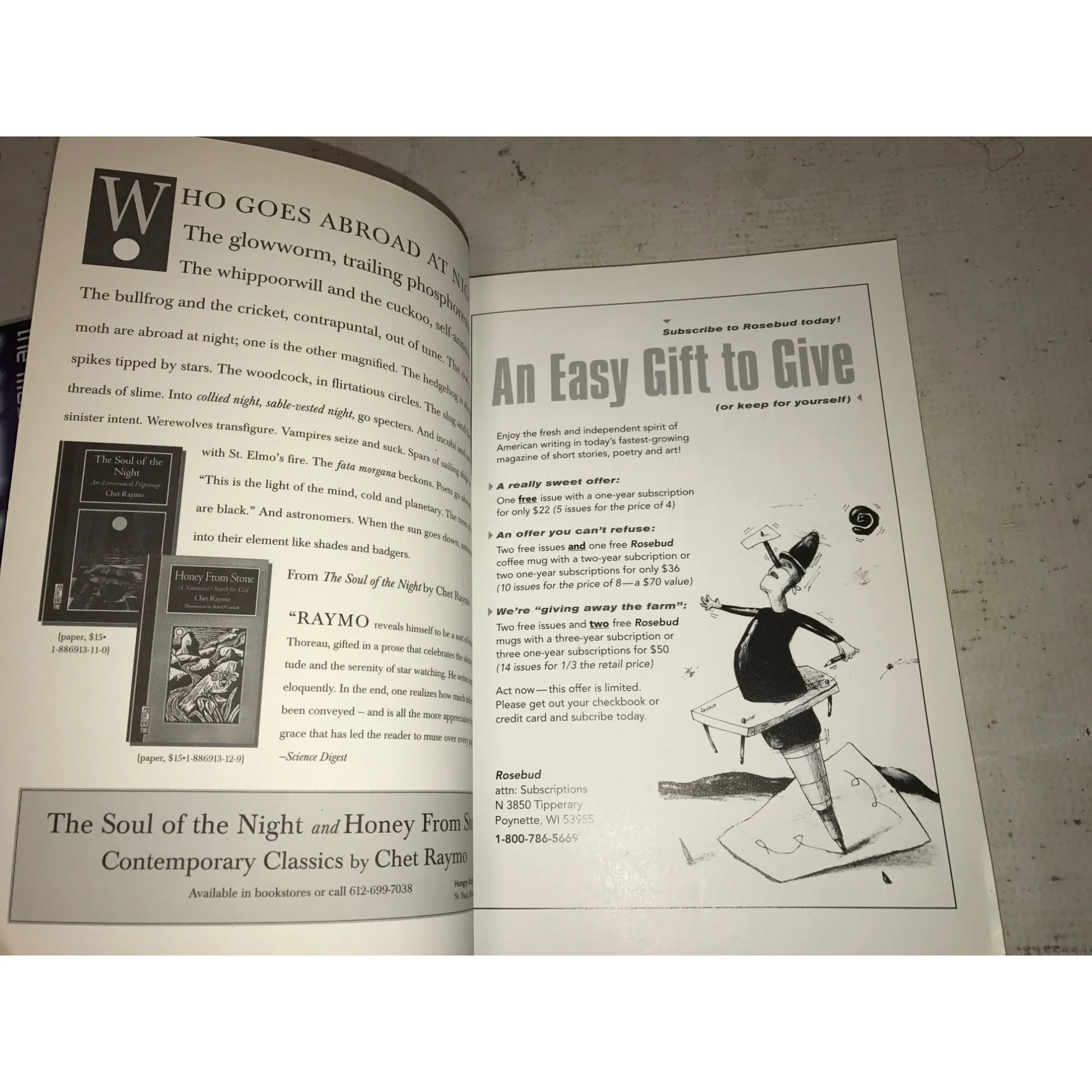 Rosebud - Literary Magazine Winter 1997 - Writers  - Allen Ginsberg - A+ Stuff