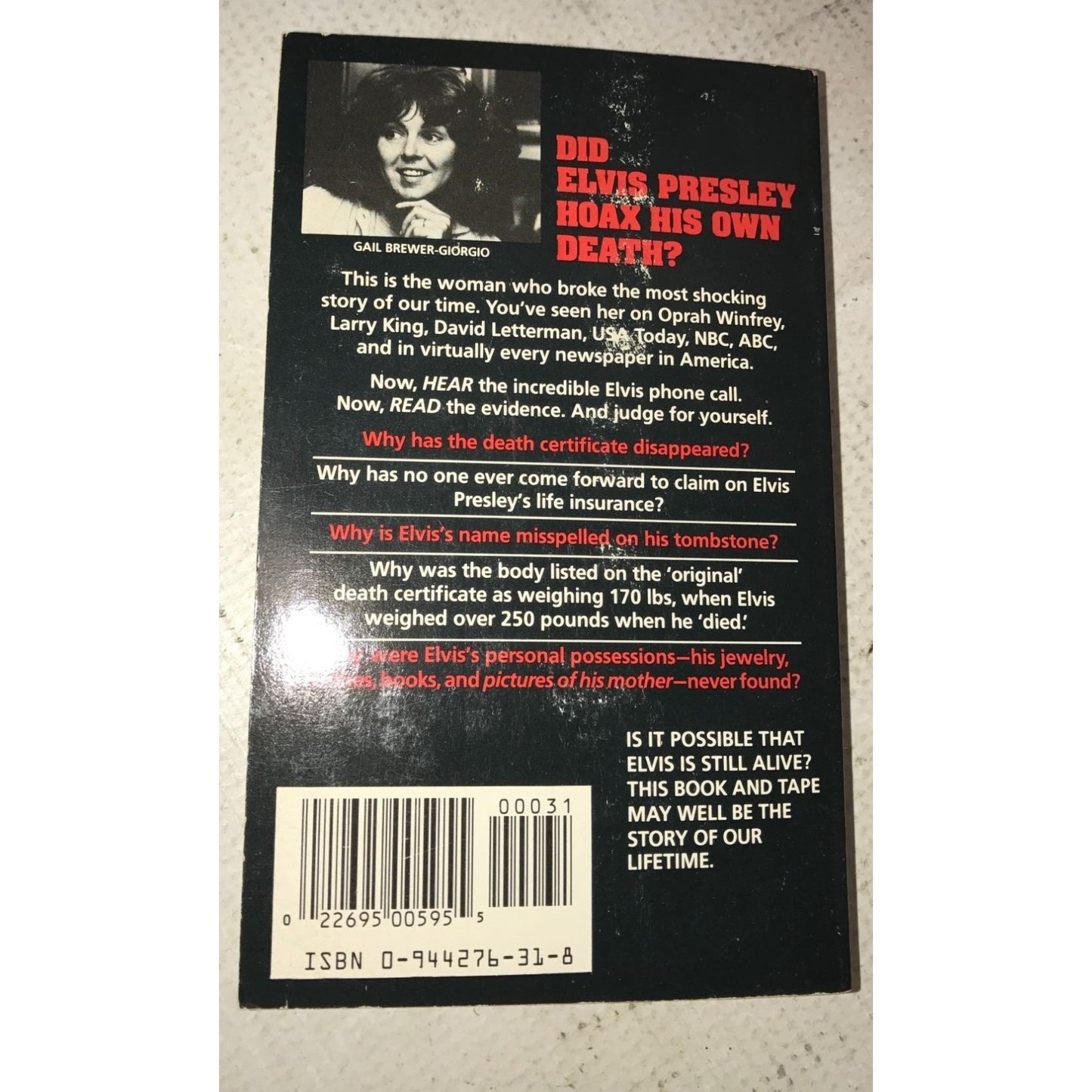 Is Elvis Alive? by Gail Brewer-Giorgio Paperback Book