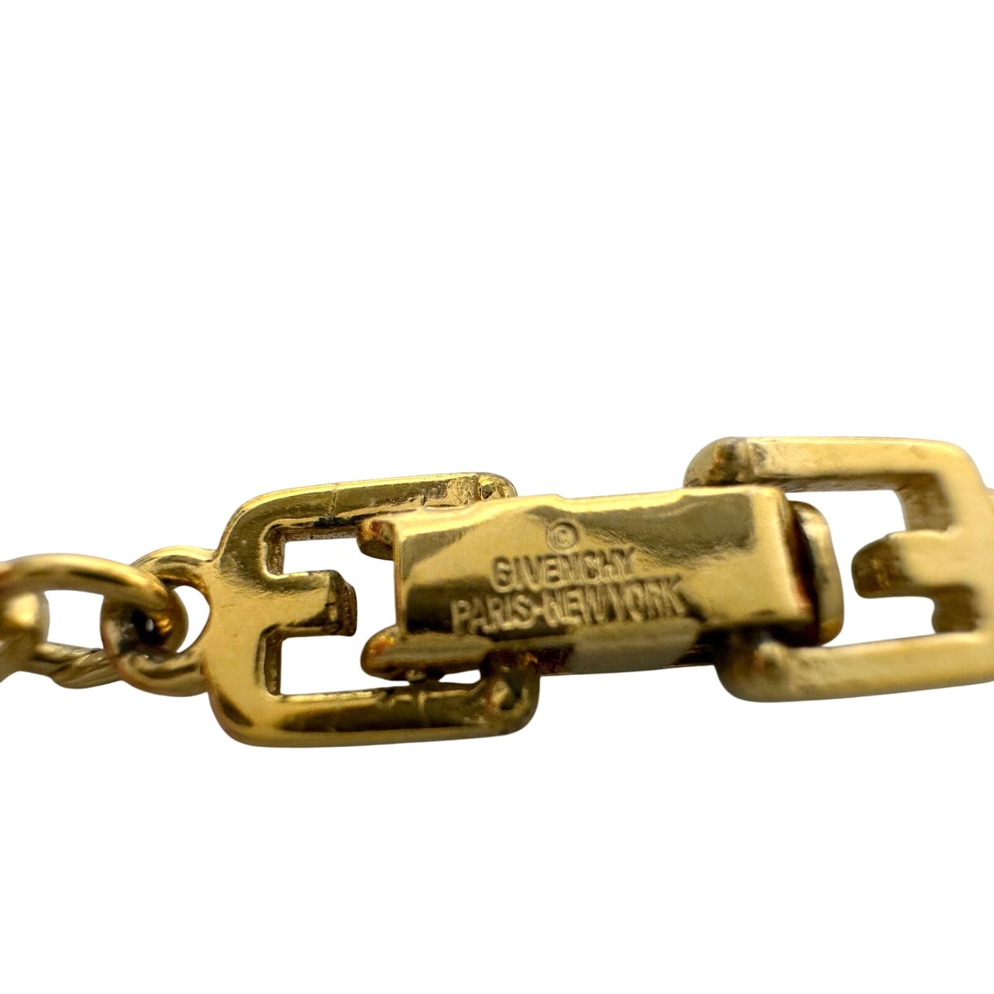 Givenchy Gold-Plate GG Necklace - 15" - Vintage