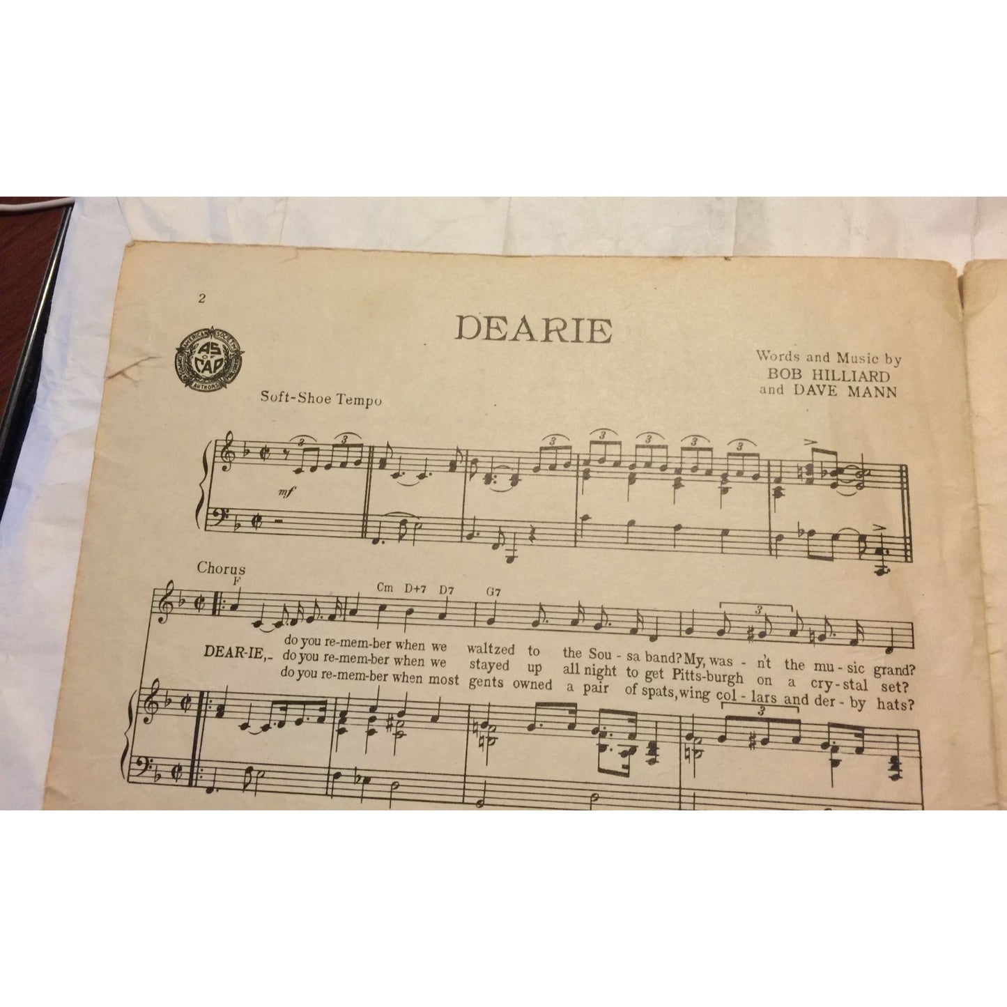 Dearie by Bob Hilliard and Dave Mann from the Copacabana Show 1950 Vintage Sheet Music