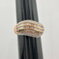 Beautiful 1.00 Carat Chocolate Diamond Baguette Tidal Wave Ring SIze 8