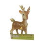 Vintage Plastic Swivel Head Small Miniature reindeer Figurine Wearing Bell Necklace