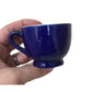 Vintage Miniature Cobalt Blue Flower Patterned Tea Cup with Saucer