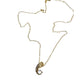 Pretty 18kt Gold Plated White Topaz and Zirconia Swirl Necklace