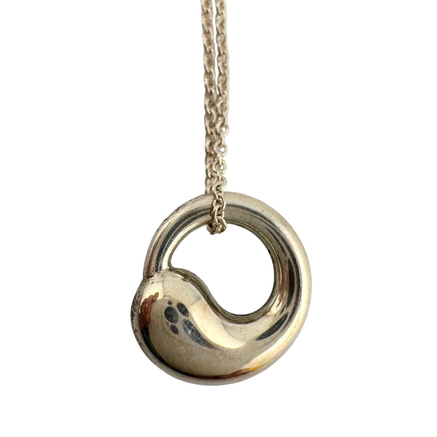 Tiffany & Co Elsa Peretti Eternal Circle Pendant with Necklace in Sterling