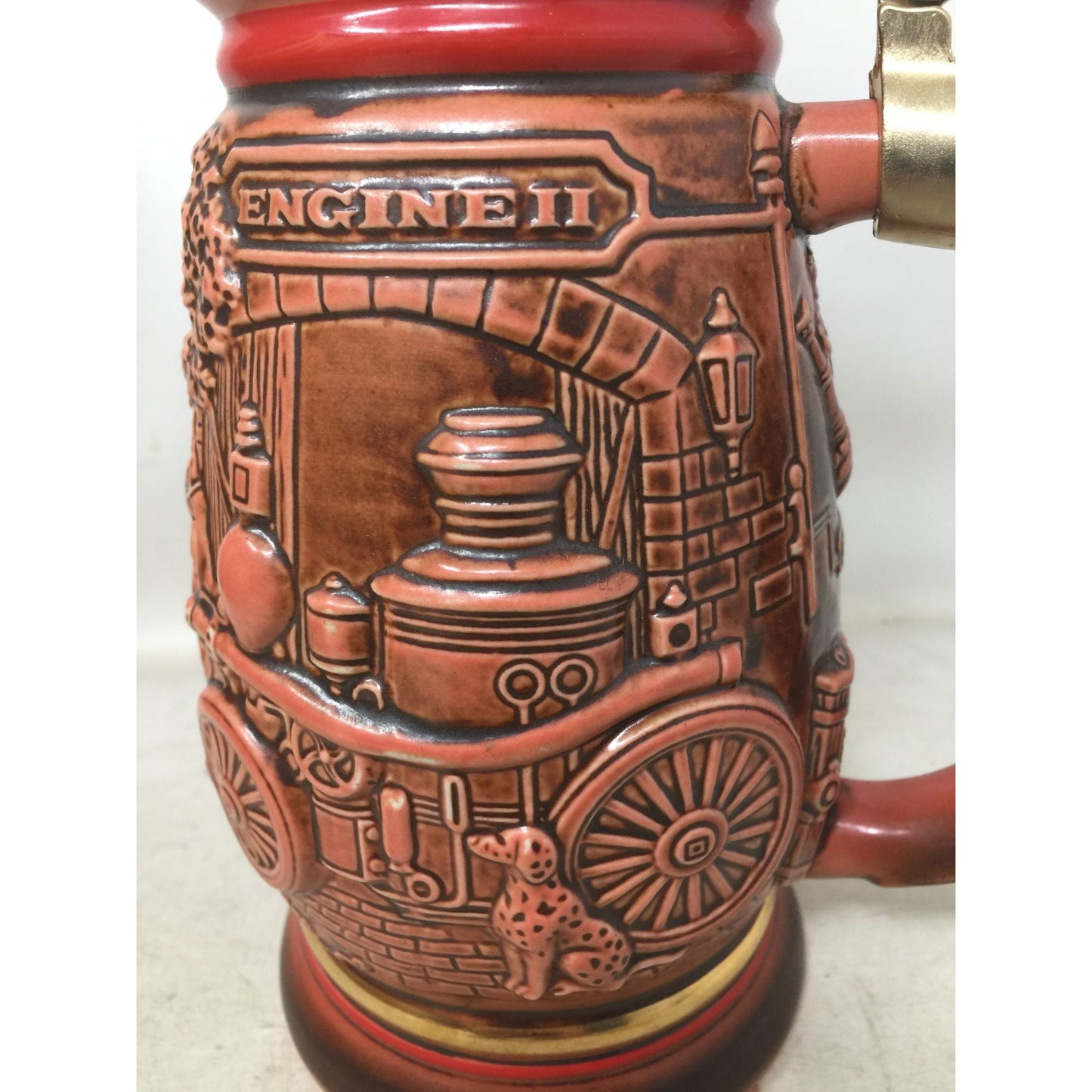 Vintage Avon 1989 Tribute to American Firefighters Stein- Made in Brazil