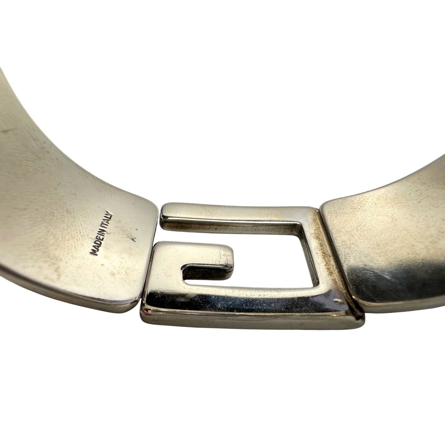 Gucci G-Logo Hinged Cuff Bracelet - Burgundy Patent Leather Band