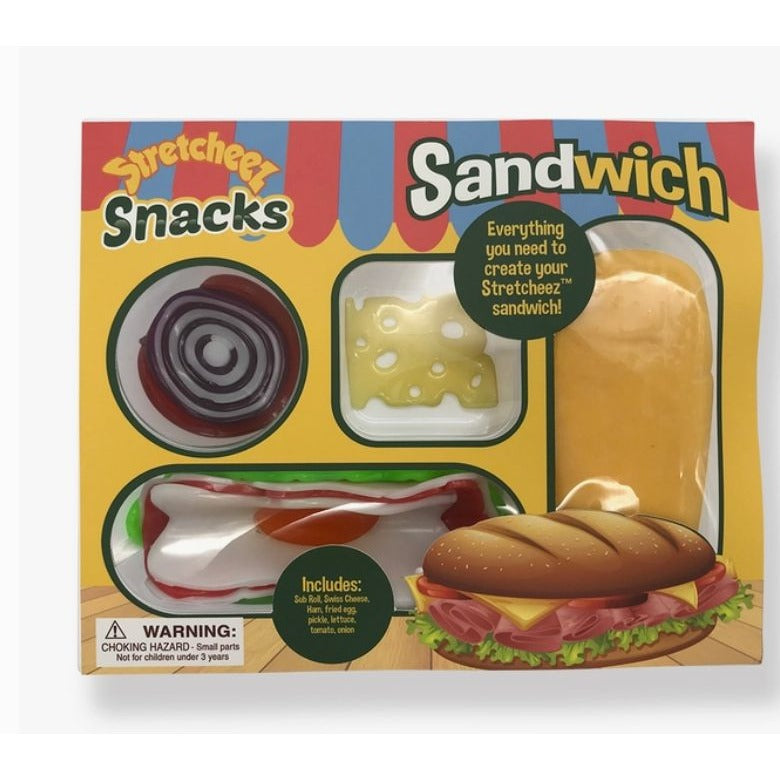 Stretcheez Fidget Snack SANDWICH Play Food for Kids - Make Your Own Stretchy Sandwich!